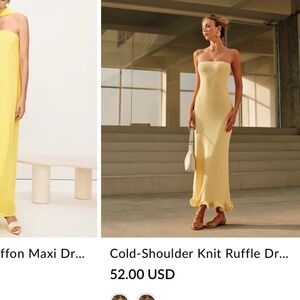 NEW WITH TAGS- Strapless Ruffle Dress (Commense)